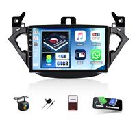 [Qualcomm 8 Core 4G+64G]CAMECHO Android 15 Autoradio para Opel Corsa 2015-2019/Opel Adam 2013-2016,Doble Din radio con 9'' Touchscreen Soporta CarPlay,Dual WiFi,GPS,Bluetooth5.1,Hi-Res+Cámara Trasera