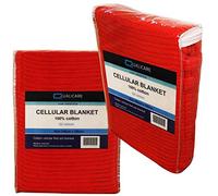 Qualicare Premium - Manta de algodón para primeros auxilios (2 m x 1,5 m), color rojo