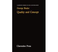 Quality and Concept (Clarendon Library of Logic and Philosophy)