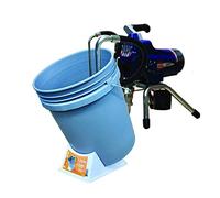 Quality Contractor Supply Protector de pulverizador, Soporte de Cubo Azul, HDPE, 5 galones, Compatible con pulverizador de Pintura