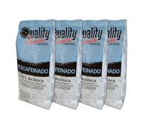 Quality Roasters. Café en grano natural. Descafeinado. 100% Arábica. Tueste Medio. Tostado artesano. (4 Kg, Tostado clásico)