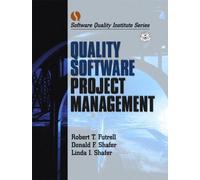 Quality Software Project Management (Software Quality Institute Series) by Robert T. Futrell (24-Jan-2002) Paperback