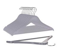Quality Wooden Hangers - Slightly Curved Hanger Set of 10-Pack - Solid