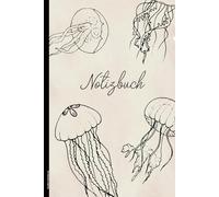 Quallen Notizbuch: Jellyfish Buch für Notizen Tagebuch A5 liniert kleines Geschenk für Meeresliebhaber der Unterwasserwelt mit Qualle und Meerestier liniertes Notizheft für Beruf und Arbeit