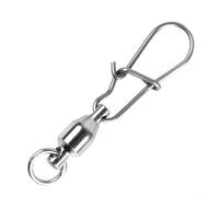 Qualoramall 10 conectores giratorios de pesca de acero inoxidable con doble junta tórica para una rotación suave, señuelo de alta velocidad y aparejos de pesca de barco en 9 tamaños de 0# a 8# (7# (10