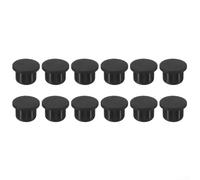 Qualoramall 12 tapones de goma de silicona suaves y flexibles para aberturas de 9 a 14 mm, laboratorio, cocina, hogar, sellado en blanco y negro (negro de 12 mm)
