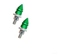 Qualoramall 2 tornillos de rosca M6 para matrícula, estilo pagoda, para coche, motocicleta, vehículo, ABS, acero al carbono, rojo, azul, verde, naranja, morado, titanio, oro, plata, negro (verde)