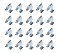 Qualoramall 20 clips de metal con resorte de retención de automóvil para puerta, salpicadero, panel de umbral, forro de techo, pilar, maletero, portón trasero, compatible con plata 14 x 9 pulgadas