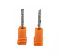 Qualoramall 2pcs 4mm Single Flute Spiral Carbide End Mill for Aluminum CNC Router Bits 4x22mm Shank Microcrystalline Steel Alloy for Woodworking Acrylic PVC Plastic Cutting