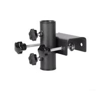 Qualoramall Abrazadera de paraguas de acero pesado para patio, soporte de sombrilla negro para postes de 1 a 1.5 pulgadas y balaustres de 0.8 a 2.5 pulgadas, soporte de clip fijo para barandilla de