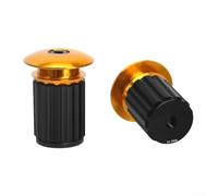 Qualoramall Aleación de aluminio Bicicleta Manillar Extremo para Mountain Road Bike MTB Fixie plegable Ciclismo Bar Grips 1 par (amarillo)