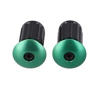 Qualoramall Aleación de aluminio Bicicleta Manillar Extremo para Mountain Road Bike MTB Fixie plegable Ciclismo Bar Grips 1 par (verde)