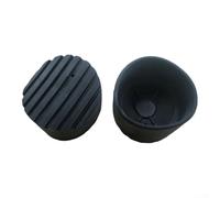 Qualoramall Alfombrillas de goma antideslizantes de 76 mm, cubiertas redondas para escaleras telescópicas y de extensión, almohadillas protectoras negras de agarre para piso, accesorio de escalera