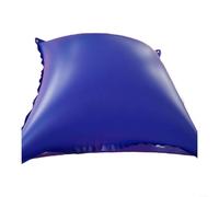 Qualoramall Almohada inflable de PVC de 0,3 mm con cuerda para piscinas sobre el suelo, resistente al frío, nivel de agua de invierno y verano y protección de hojas, cuadrada 120 x 120 cm, azul (120 x