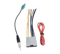 Qualoramall Arnés de cableado de radio estéreo para/Dodge/Jeep con adaptador de antena, conector ABS, instalación Plug and Play, compatible con 200/300/Town & Cou