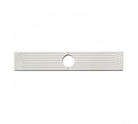 Qualoramall Bandeja de secado de diatomita de 40 cm para fregadero, organizador de baño, tapete absorbente de grifo, jabonera, soporte de esponja de 15.5 x 3.93 pulgadas, blanco, gris oscuro, paquete