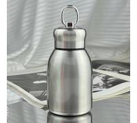 Qualoramall Botella de agua aislada de acero inoxidable de 300 ml, termo al vacío con patrón retro y diseño portátil compacto para camping, senderismo, viajes, gimnasio u oficina, caliente y (F)