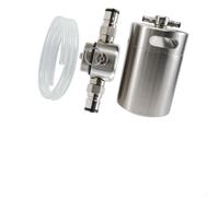 Qualoramall Cabezal de grifo delgado de doble bola para mini barril de acero inoxidable con juntas tóricas EPDM 45PSI punta de perfil bajo para dispensación de sidra de cerveza comercial casera, color