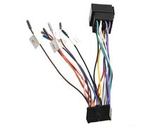 Qualoramall Cable adaptador de arnés de cableado de audio estéreo de 20 pines para conector de radio ISO, ABS de 12 V y alambre de cobre, pieza de repuesto de instalación rápida