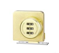 Qualoramall Cerradura con contraseña de aleación de zinc y vidrio para puertas de 5 mm a 8 mm de grosor, sin perforaciones, taquilla de seguridad individual o puerta en oro plateado (oro B)