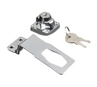 Qualoramall Cerrojo de aleación y cerradura de grapas con perilla integrada para una instalación segura de 90 grados en puertas de gabinete, cajones, cobertizos, taquillas, puertas de mascotas, cajas