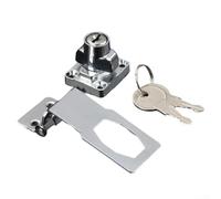 Qualoramall Cerrojo de aleación y cerradura de grapas con perilla integrada para una instalación segura de 90 grados en puertas de gabinete, cajones, cobertizos, taquillas, puertas de mascotas, cajas