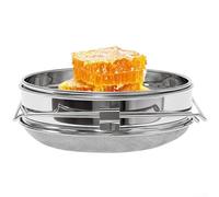 Qualoramall Colador de miel de acero inoxidable con malla de doble capa 650 y filtros 1875 para extracción de cera y desechos de miel cruda, se adapta a cubos de 5 a 10 galones, cocina reutilizable
