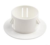 Qualoramall Cubierta de rejilla de ventilación de plástico PP con diseño de roseta para agujeros de conducto de aire acondicionado de pared, blanco, compatible con aberturas de 40 mm, 50 mm, 60 mm, 70