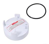 Qualoramall Cubierta plástica del alimentador del clorador con junta tórica R171096 Tapa del alimentador de plástico blanco 118mm OD 108.7mm ID 53mm Altura con Rainbow 320 Pool Chlorinator Feeder
