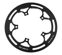 Qualoramall Cubierta protectora de plato de bicicleta para BCD 130 mm 50T 51T 52T 53T 54T plato único aleación de aluminio 235 mm de diámetro anillo de cadena de ciclismo escudo de protección (negro)
