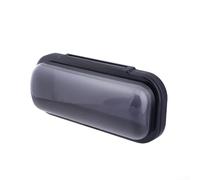 Qualoramall Cubierta protectora de radio de alta resistencia marina de 180 mm con puerta abatible y resorte para estéreo de yate, panel tintado impermeable resistente a los rayos UV, estante de