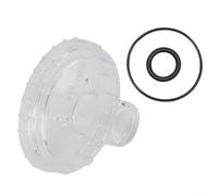 Qualoramall Cubierta transparente del filtro de arena P6665 con el sello P6664 para la bomba de la piscina 58397 58515 58516 58634, piezas de repuesto de la tapa del filtro para el monitoreo eficiente