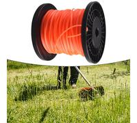 Qualoramall Cuerda de corte redonda de nailon de 2,4 mm, para desbrozadora o desbrozadora eléctrica, carrete de repuesto, 30 m o 50 m de longitud para leyes de jardín (A)