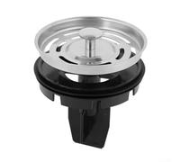 Qualoramall Filtro triturador de residuos de alimentos con protector de salpicaduras extraíble para fregadero, protector de drenaje desmontable de acero inoxidable y plástico para fregaderos de cocina