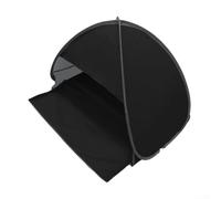 Qualoramall Head Canopy - Toldo para playa, toldo desplegable para la cabeza, protección contra la cara, para playa, camping, pesca, senderismo, picnic (tela recubierta de plata negra)