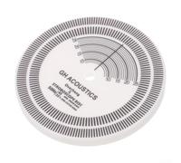 Qualoramall Herramienta de prueba de velocidad de disco estroboscópico de disco de vinilo para tocadiscos, placa de calibración LP acrílica para verificación de precisión de 33/45 rpm, medidor de