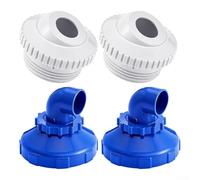 Qualoramall Juego de 4 boquillas giratorias de 360 grados SP1419D con flujo direccional ajustable de globo ocular para piscinas y spas Intex de plástico blanco masaje circulación de agua CA