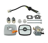 Qualoramall Kit de carburador para PB200 PB210 ES210 ES211 Pulverizador de soplador reemplaza C1U-K78 A021000940 A021000941 con juntas de carcasa de filtro de aire, tubo de aceite, piezas de plástico