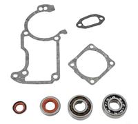 Qualoramall Kit de cojinete y cuña del cigüeñal para motosierras 024, 026, MS240, MS260, juego de juntas de papel para revisión del motor, mejora el rendimiento y reduce el combustible Co