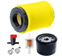 Qualoramall Kit de filtro de aire para cortacésped con filtro de aceite, válvula de parada de filtro de combustible y abrazaderas para D100 D110 D125 D130 YTH22V46 YTH24V48 YTA22V46 492932 696854
