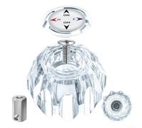 Qualoramall Kit de perilla de ducha acrílica de repuesto con acabado cromado, diseño de palanca única con marcas frías, compatible con RP41661 y sistema de ducha, Tr