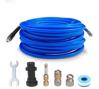 Qualoramall Manguera de agua de alta presión de 10 m, 15 m, 20 m, para Karcher K2-K7 Series flexible tubo de PVC con boquillas giratorias, máquina de lavado de coches y limpieza de desagües de alta