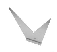 Qualoramall Medidor biselado multiángulo con base, regla de ángulo de acero al carbono de ingeniero para medidas de 30°, 45°, 90°, 120°, transportador cromado compatible con DIN 875/2 Stan(130 x 70 mm