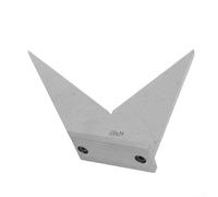 Qualoramall Medidor biselado multiángulo con base, regla de ángulo de acero al carbono de ingeniero para medidas de 30 °, 45 °, 90 ° y 120 °, transportador cromado compatible con DIN 875/2 Stan(110 x