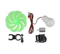 Qualoramall Miniture - Kit de generador de turbina eólica con hoja ABS y bombilla, salida CC 0-22 V 0.01-0.2 A para pequeños proyectos de energía alternativa y uso educativo, compatible