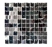 Qualoramall Panel de pared cuadrado de lentejuelas de 30 x 30 cm, telón de fondo reflectante negro para bodas, fiestas de cumpleaños, eventos, decoración del hogar y jardín (negro)