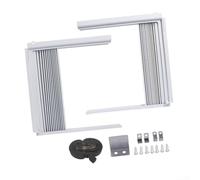 Qualoramall Panel lateral retráctil de aire acondicionado para unidades de CA de ventana de 5000 BTU, kit de relleno de aislamiento blanco con marcos izquierdo y derecho para sellar huecos y mejorar