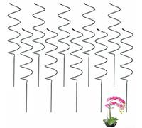 Qualoramall Paquete de 10 estacas de metal en espiral verde de 40 cm para plantas trepadoras, tomates, rosas, crecimiento vertical (B)