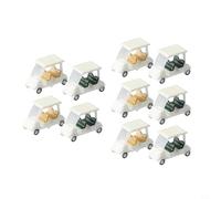 Qualoramall Paquete de 10 modelos de carrito de golf a escala N, relación 1:150, vehículos en miniatura de resina para modelos de ferrocarril, diorama, escenas de construcción, colores aleatorios, 18