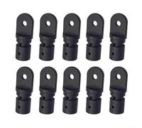 Qualoramall Paquete de 10 ojales de plástico para Bimini Top Boat Marine de 1 pulgada 25 mm, marco de tubo de toldo negro con ojal suave para conexión de correa